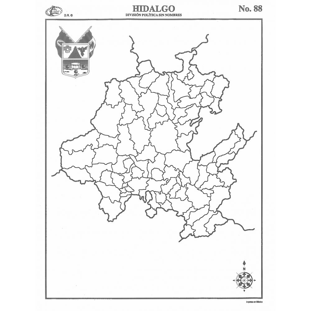 Mapa Estado De Hidalgo Carta C Div S Nom Papeleria Wiki