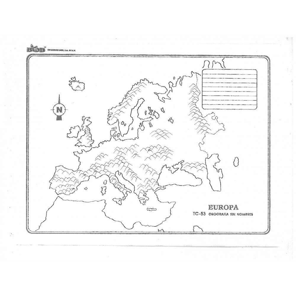 Mapa Europa Orografia Carta C Div S Nom B Papeleria Wiki