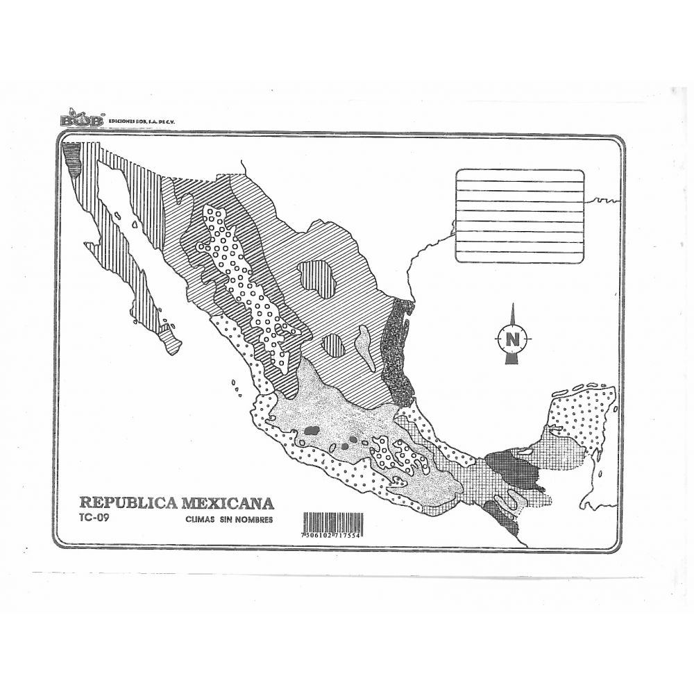 Mapa Republica Mexicana Climas Carta C Div S Nom B Papeleria Wiki