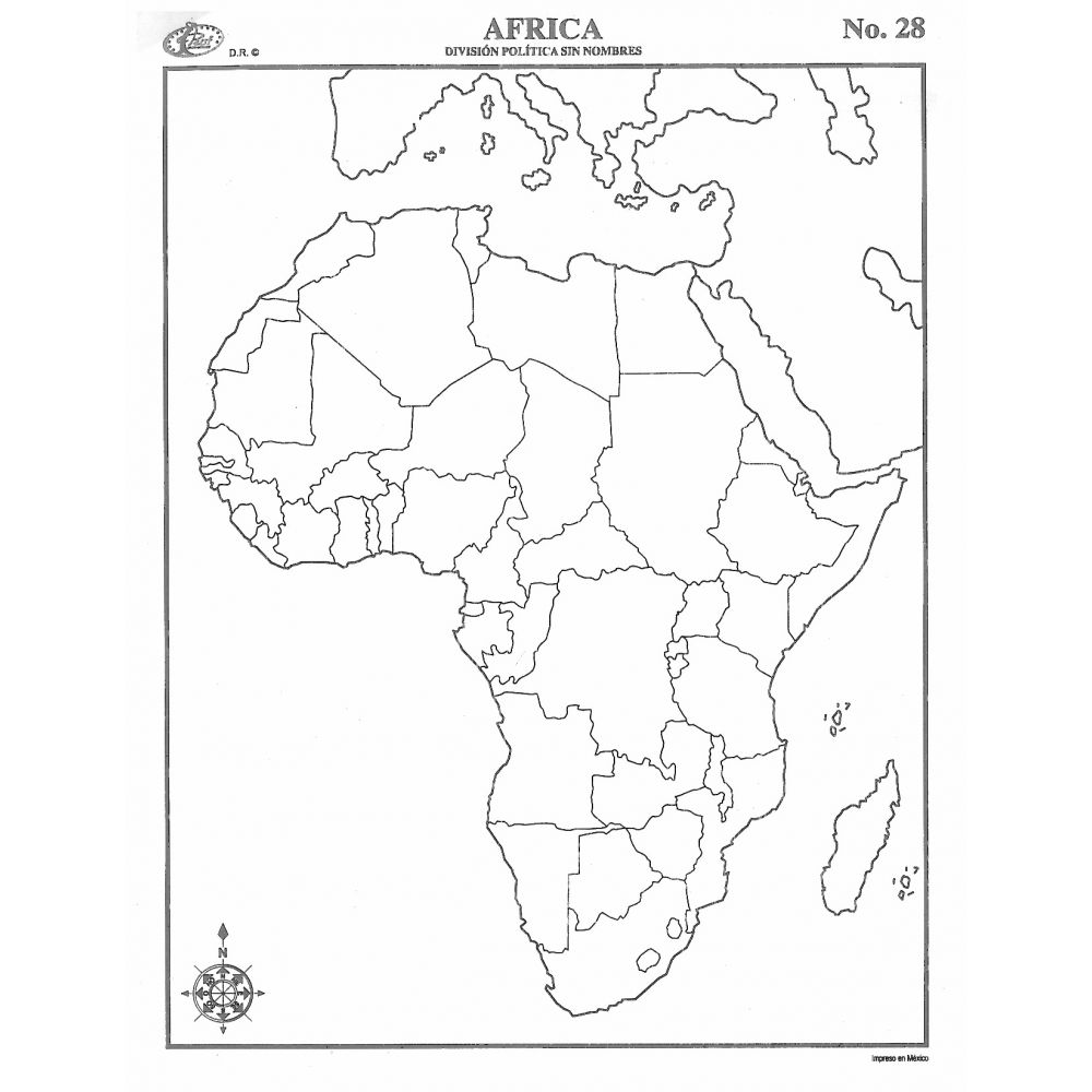 Mapa Africa Media Cartulina C Div S Nom Papeleria Wiki