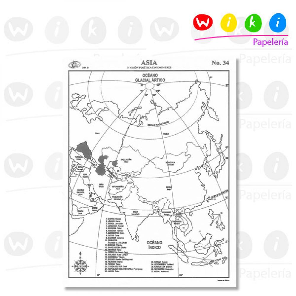 Mapa Asia Mural DivisionC Div C Nom Papeleria Wiki