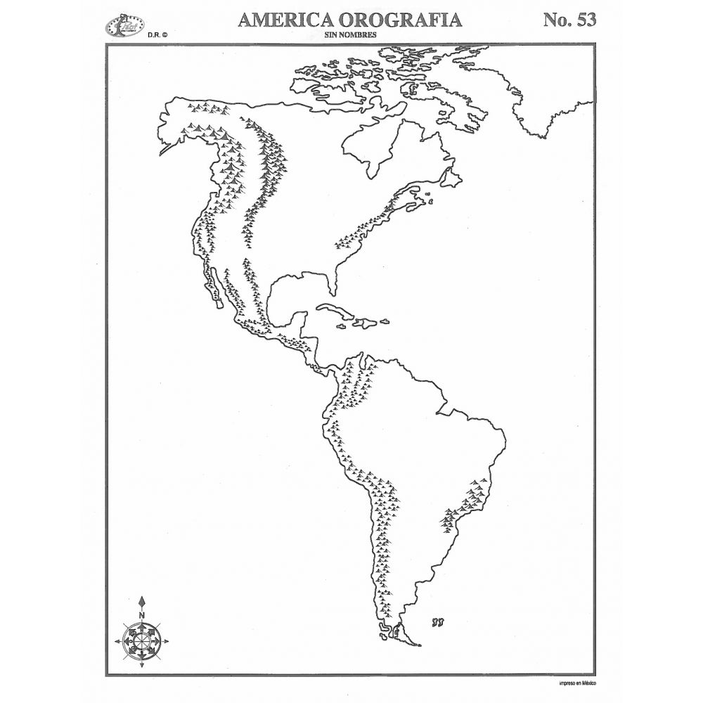 Mapa America Orografia Carta Cdiv Snom Papeleria Wiki 1860
