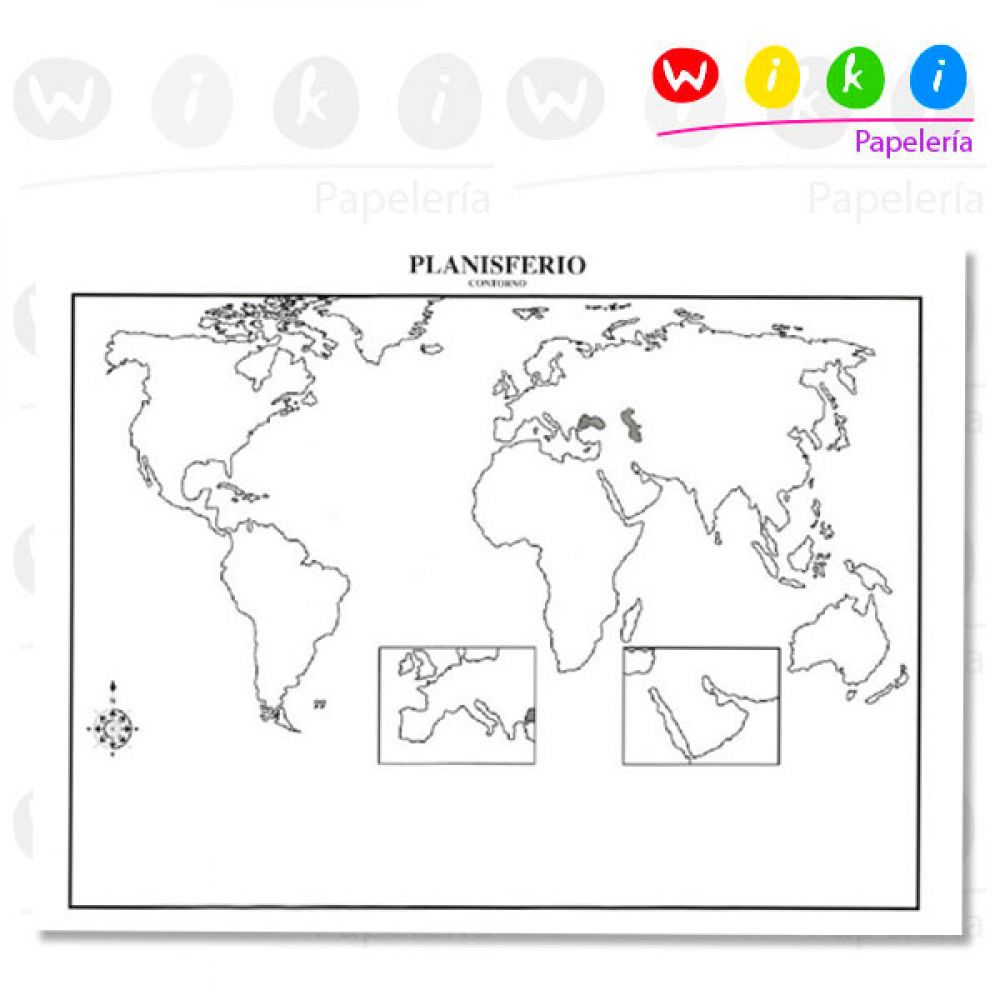 Mapa Planisferio Contorno Mini Papeleria Wiki Sexiz Pix 0216